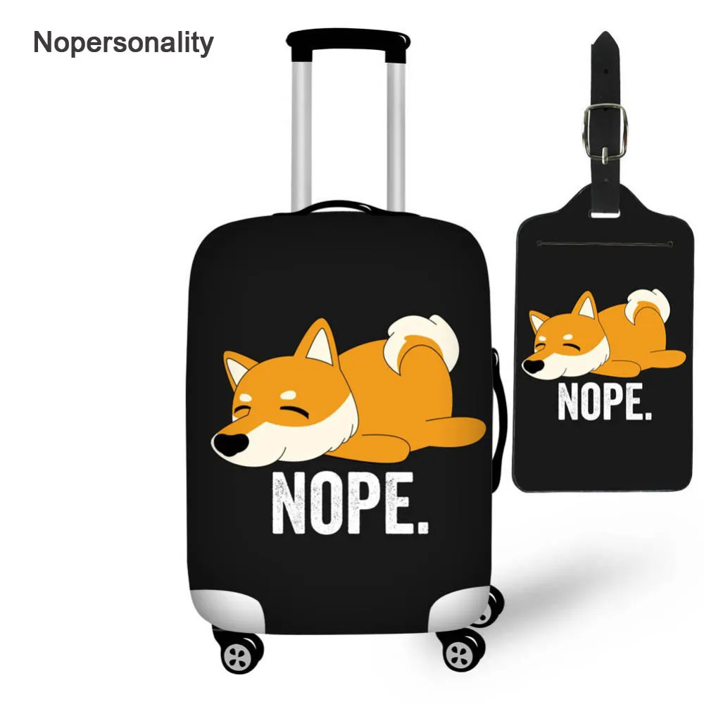 Чехол для багажа Nopersonality эластичный черный чехол с принтом корги путешествий