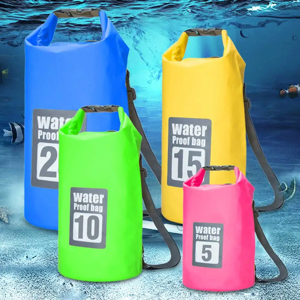 5L/10L/15L/20L водонепроницаемые сумки для хранения сухих мешков каноэ Каяка рафтинга