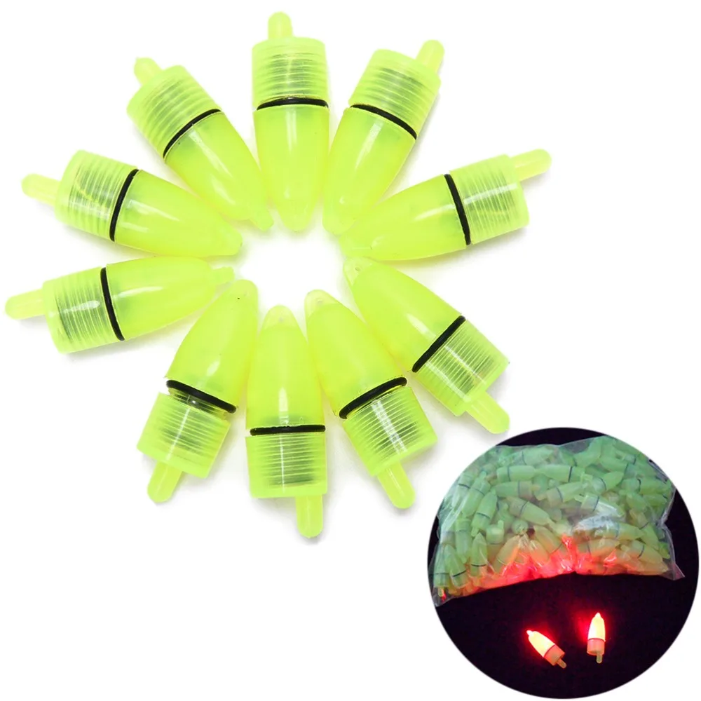 

10 Pcs/lot Fishing Rod Tip LED Light Bells Alarm Clip Night Bite Ring Fish Bait Alarm Fishing Tools Factory Price