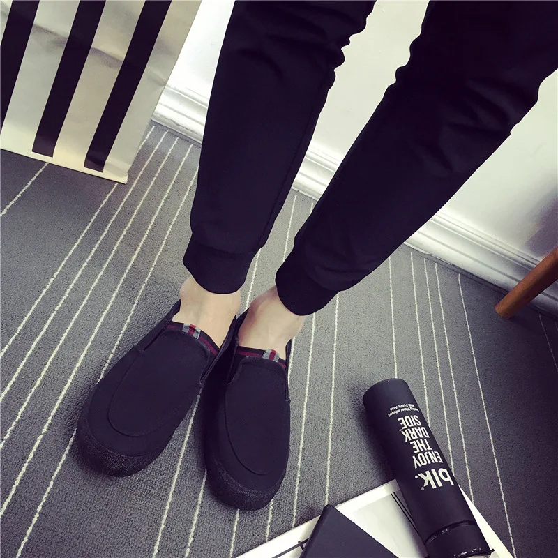 2017 Осень-кожа Повседневная Обувь Холст Мужская Резиновая Дышащая Сыщик Дизайнер