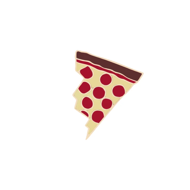 1pc Pizza 2 шт./компл. Brocken Сердце эмали штырь креативные бутылки вина чашка брошь в виде пиццы Для женщин Для мужчин Куртки Нагрудный значок для влюбленных ювелирные изделия - Окраска металла: 1pc Pizza