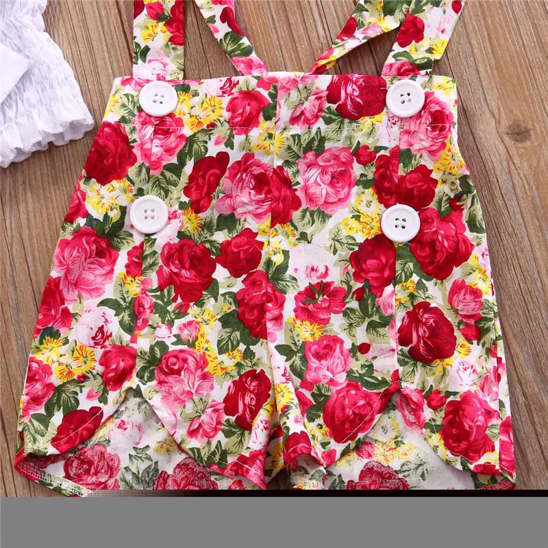 Коллекция 2017 года новые летние комплекты одежды для маленьких девочек Футболка