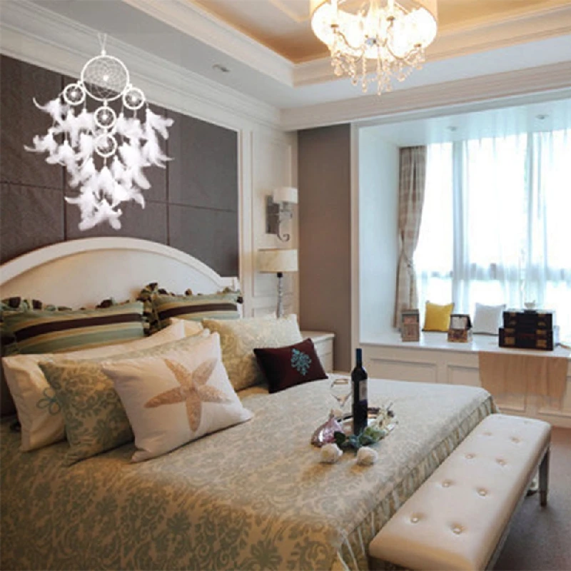 Индийский стиль белый Ловец снов подвесные украшения для автомобиля комнаты