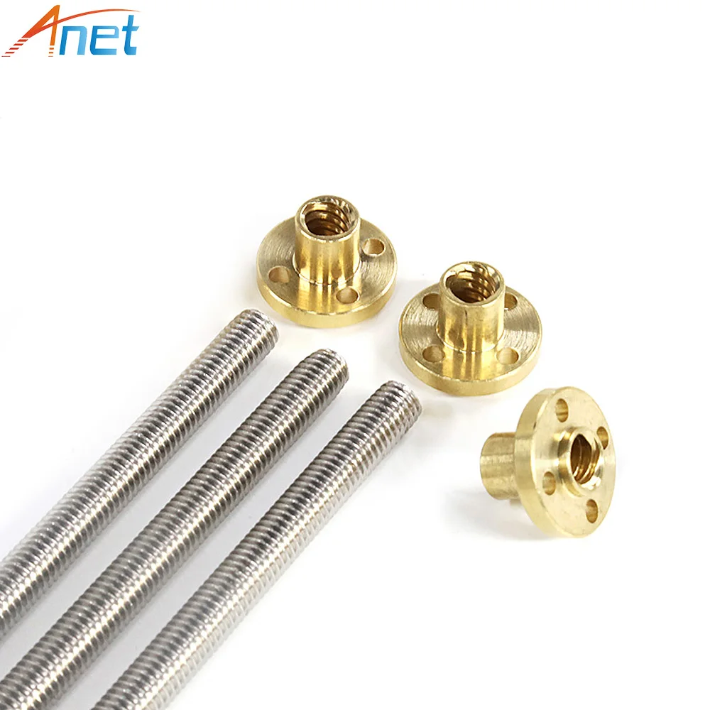 Anet Stepper Motor Screw T8 T-type Trapezoidal Guide 318mm 345mm 270mm Long 3D Printer Part | Компьютеры и офис