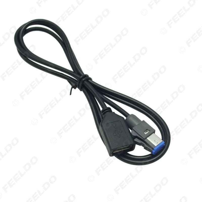 FEELDO 1 шт. автомобильное аудио 4-контактный USB-кабель адаптер Женский USB-разъем для