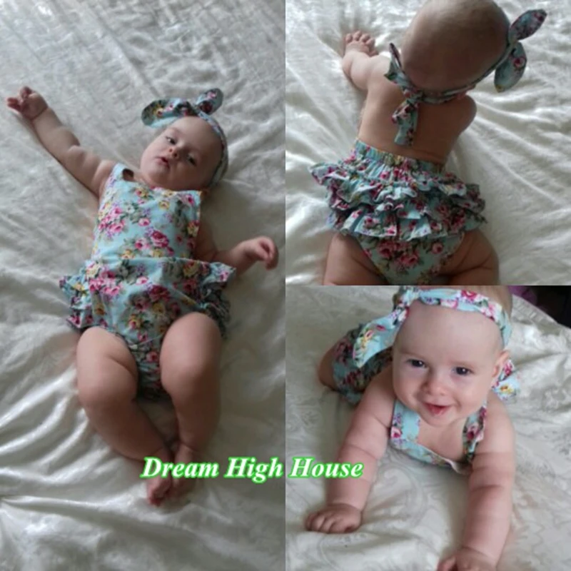 Летняя хлопковая одежда с цветочным рисунком для маленьких девочек 2017 г. летняя