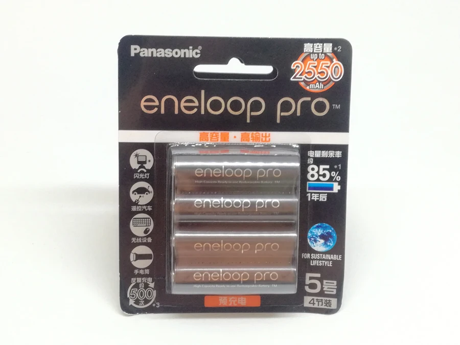 28 шт./лот аккумулятор для Panasonic Pro AA 2550mAh 1,2 V Ni-MH камера игрушка-фонарик предварительно заряженные аккумуляторы