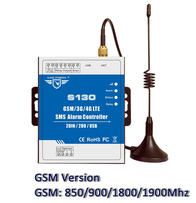 King Pigeon GSM 3G 4G SMS Пульт дистанционного управления Система сигнализации 2 DIN Выход RTU
