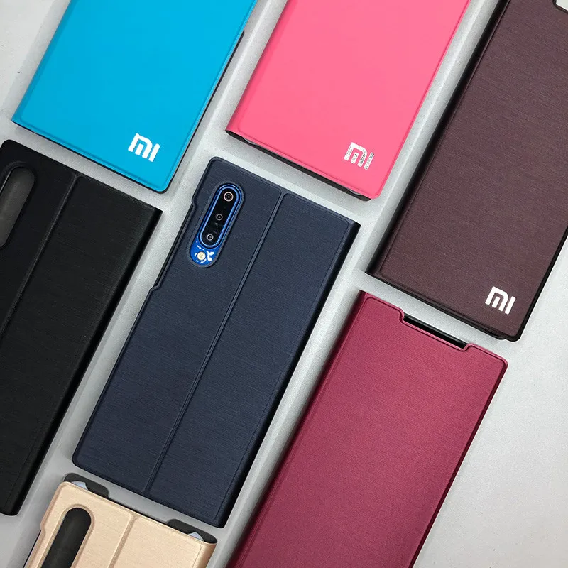 Чехол для Xiaomi Mi 9 Роскошные тонкие Стильные Кожаные чехлы-подставки с откидной