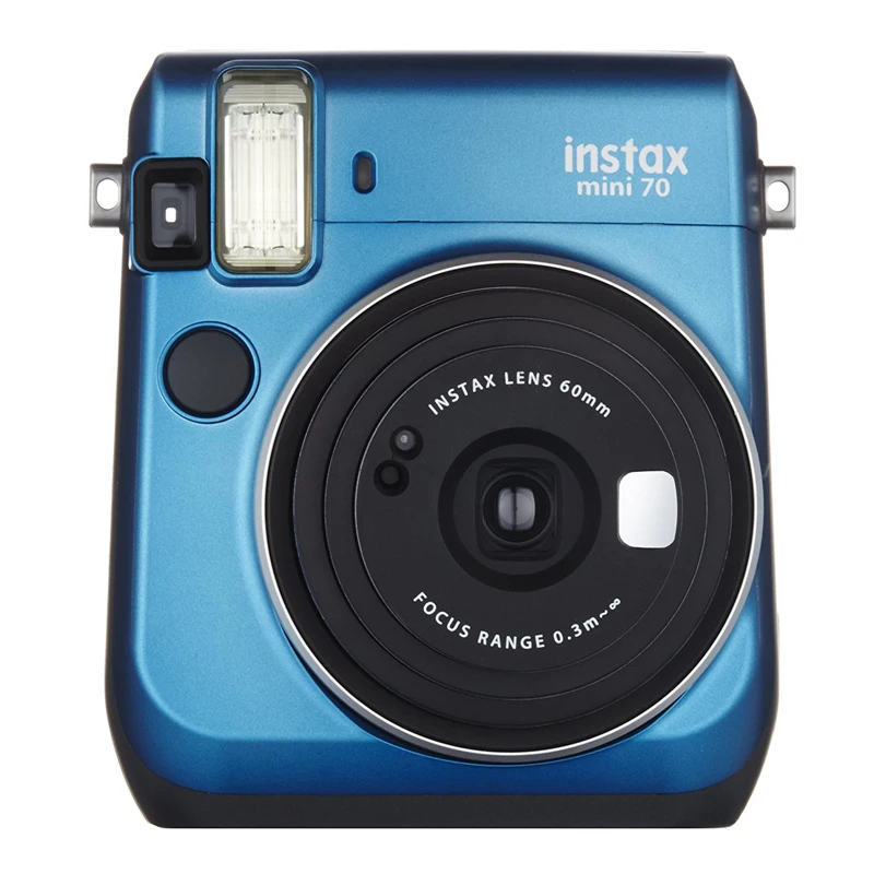Фотокамера Fujifilm Instax Mini 70 Instant Film синяя со стильным плечевым ремнем + Fuji 60 film Photo