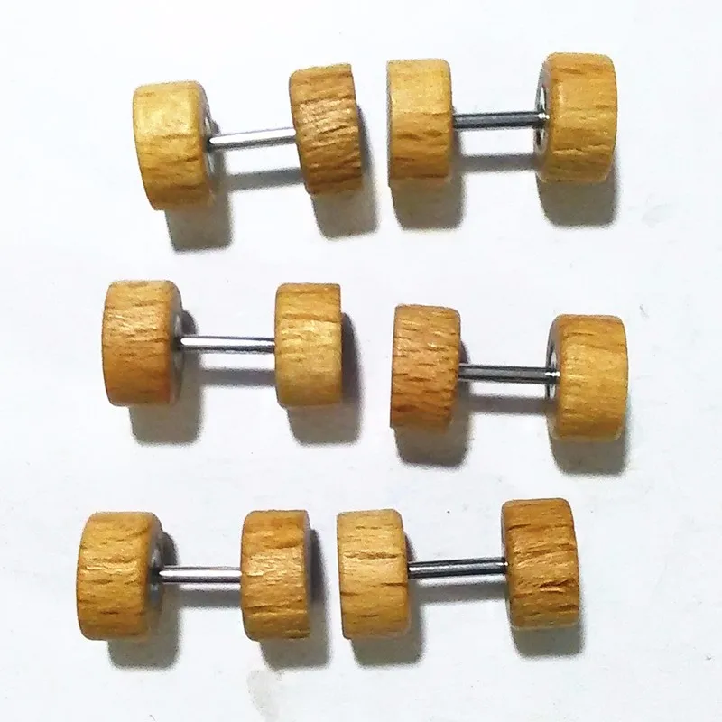 6 шт./упак. деревянные серьги для Для мужчин ручной работы лазерная резка