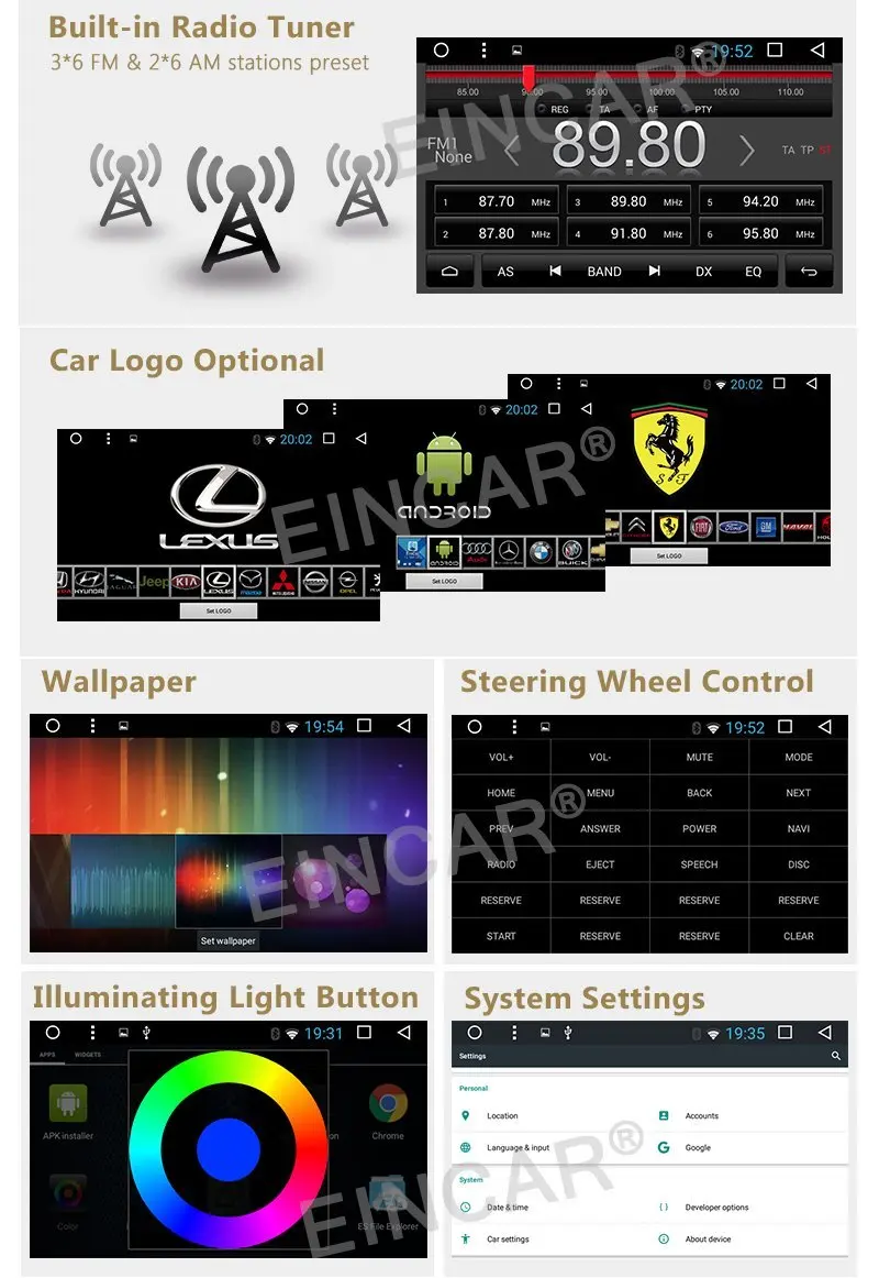 Wireless Backup Camera+Android 6.0 Quad-Core Car Stereo 7'ɽouble Din In Dash GPS Navigation Auto Radio Support WiFi Mirror-link |