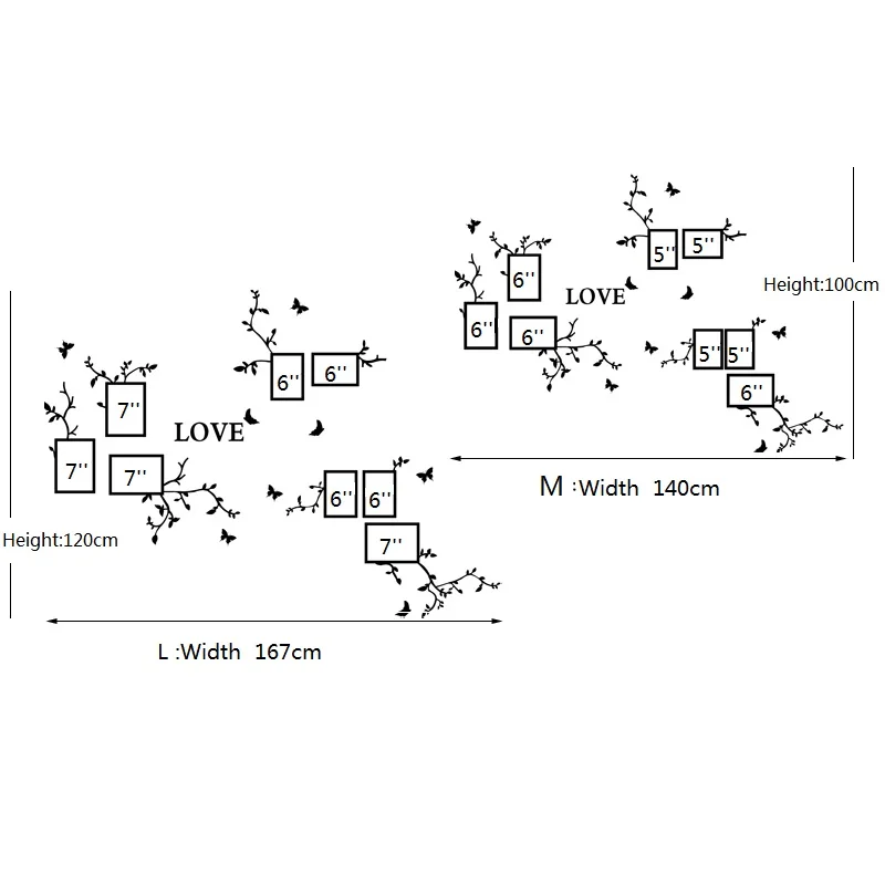 Настенные акриловые 3D наклейки фоторамка декоративные обои сделай сам для