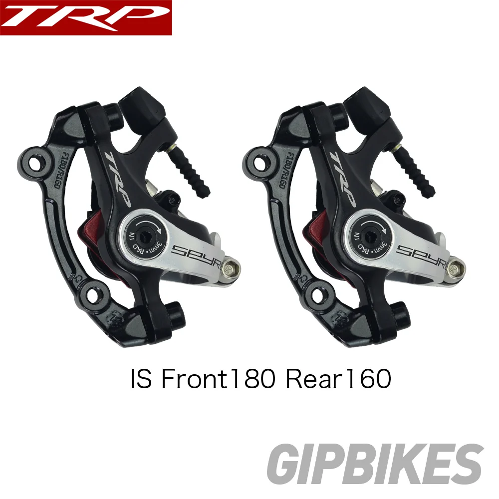 F180R160 one pair TRP Spyre сплав механический дисковый тормозной суппорт SPYRE суппорты передние/задние/пара w/или w/o 160 мм ротор с адаптером винты дорожные - Цвет: F180R160 one pair