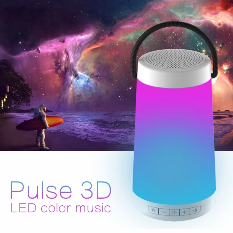 LeeSound Pulse 3D беспроводной Bluetooth динамик со стерео Красочный Светодиодный светильник AUX TF карта Playback микрофон для jbl iphone