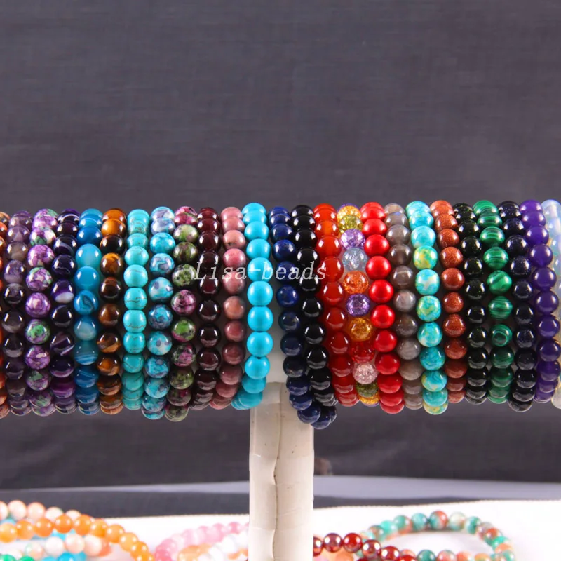 8 мм натуральный камень оникс Ляпис опал гранат корпус кристалл Круглый