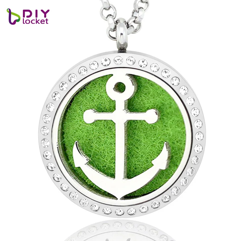 Diylocket серебристый 30 мм круглый эфирное масло диффузор Цепочки и ожерелья модные