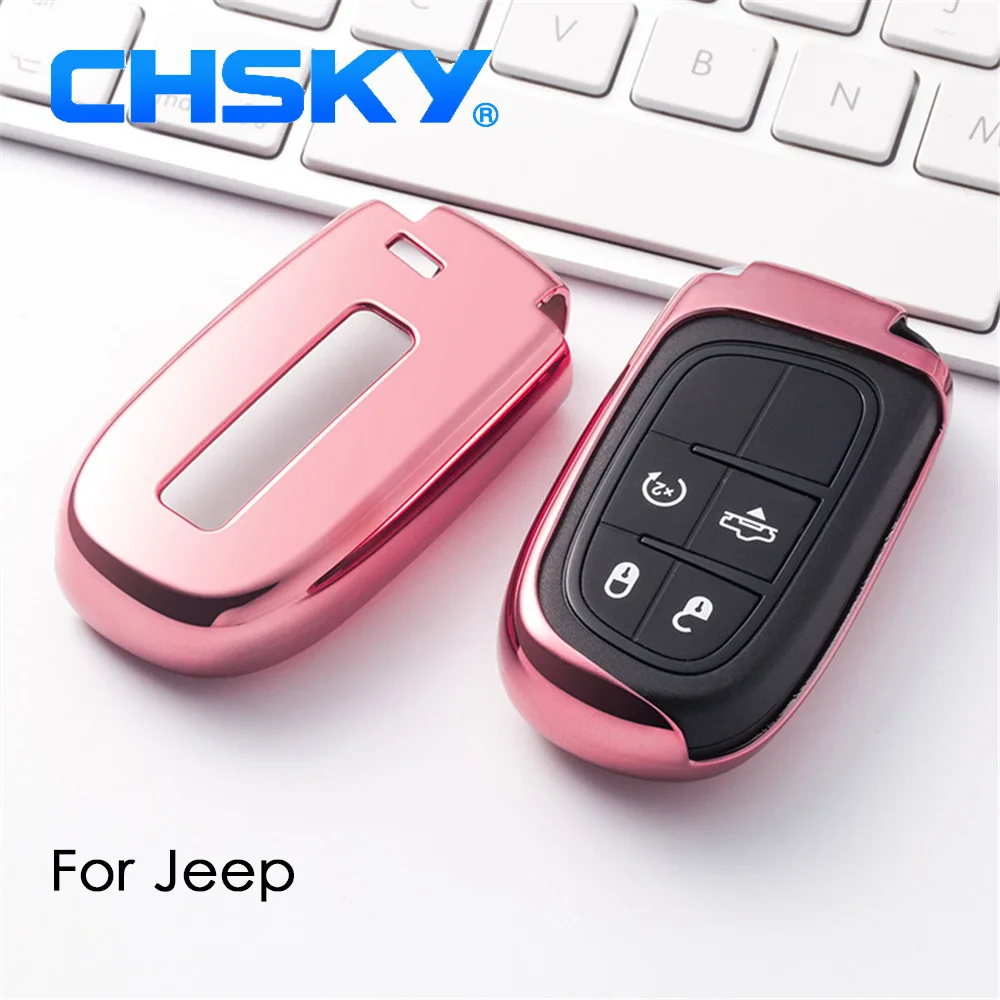 CHSKY автомобильный Стайлинг Мягкий ТПУ чехол для ключей автомобиля Jeep/Cherokee/Renegade