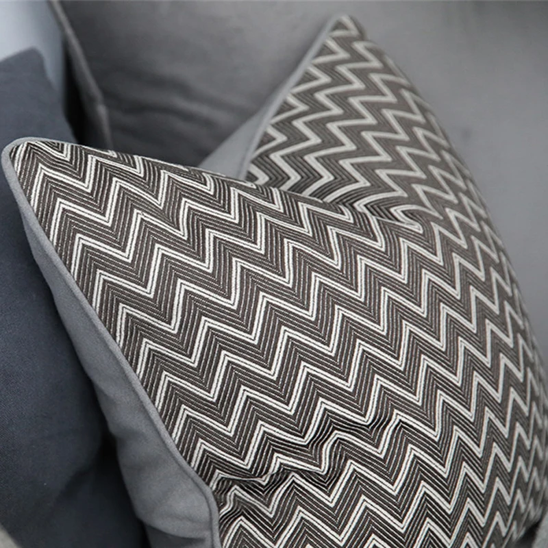 Простой чехол для подушки кофейные геометрические декоративные дивана