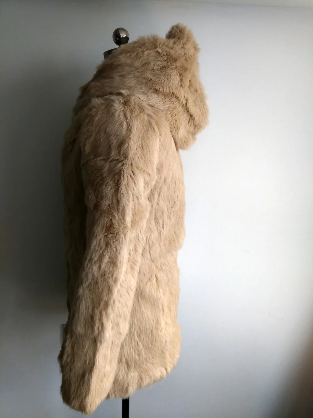 Меховая верхняя одежда с натуральным кроличьим мехом Женская куртка роскошная