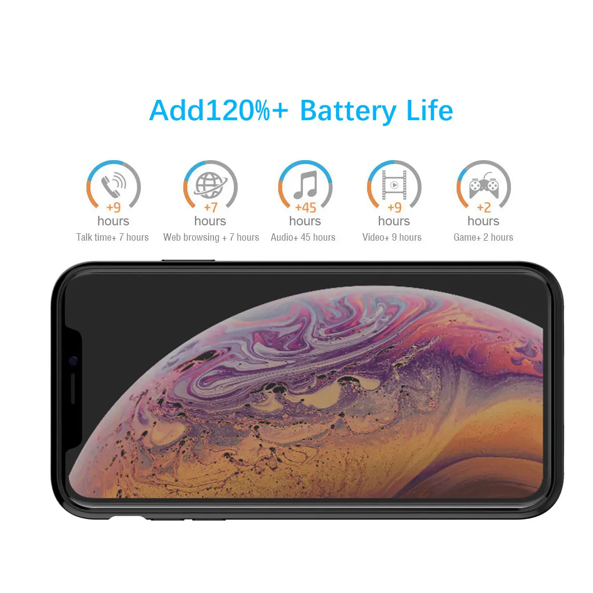 Для iPhone X Xs XR чехол для зарядного устройства 4000 мАч тонкий Резервный банк зарядное устройство чехол для iPhone XS Max 5200 мАч чехол с аудио