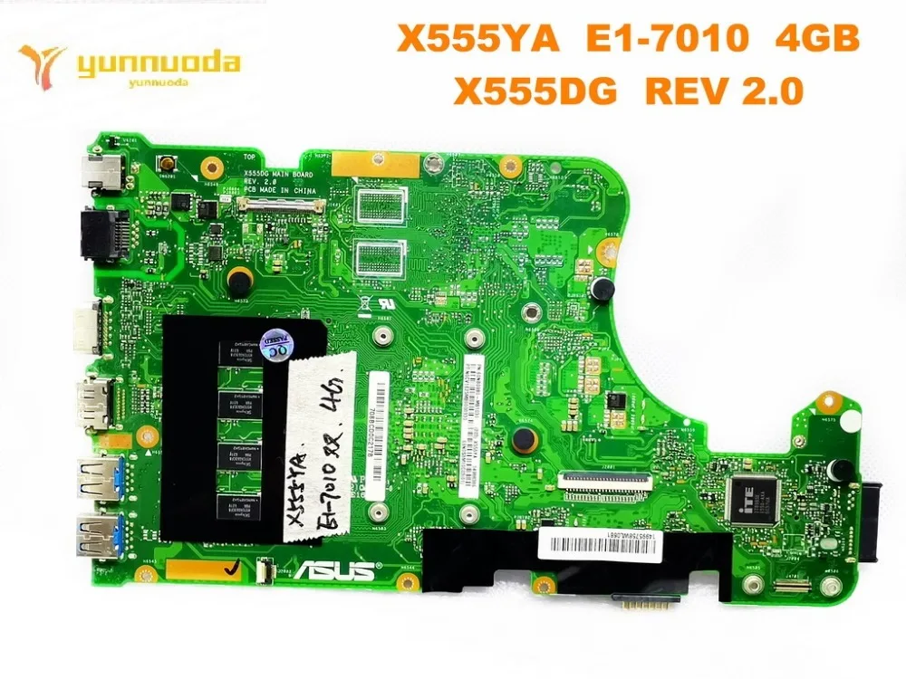 Оригинальная материнская плата для ноутбука ASUS X555DG X555YA E1 7010 4 Гб REV 2 0