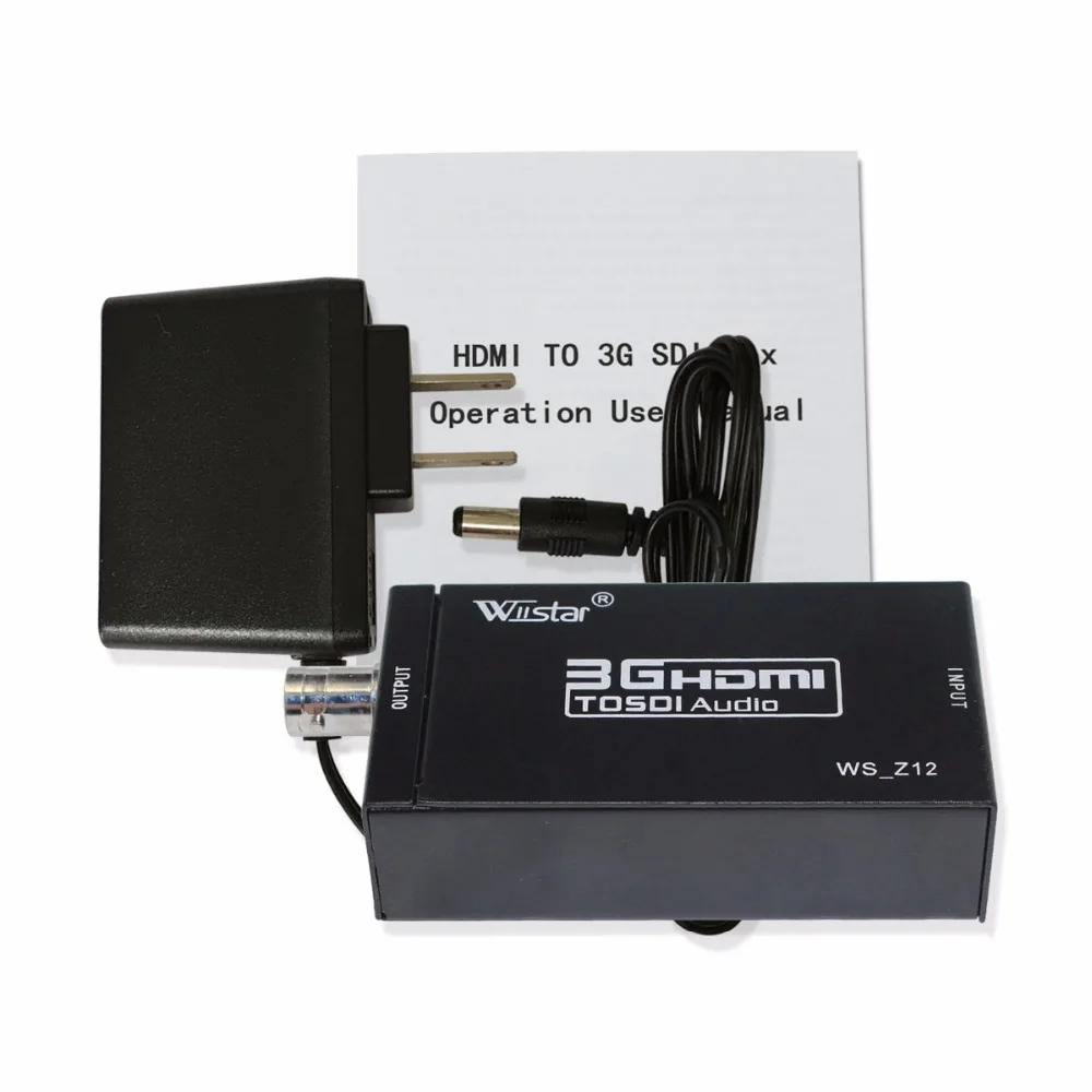 

Wiistar Mini 3G 1080P HDMI to SDI Converter SD/HD/3G-SDI HDMI to SDI Adapter Video Converter with Power Adapter HDMI2SDI