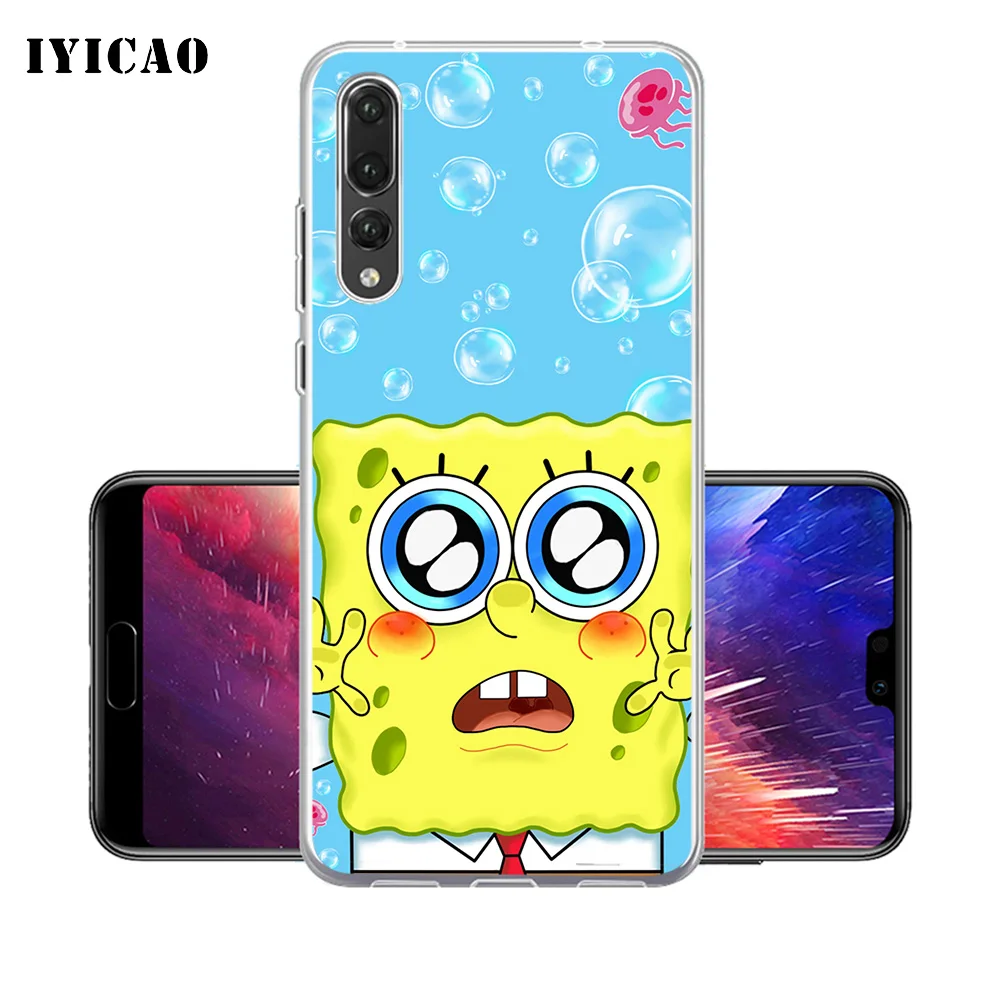 IYICAO Губка Боб Квадратные Штаны Мягкий силиконовый чехол для телефона Huawei P30 P20 Pro
