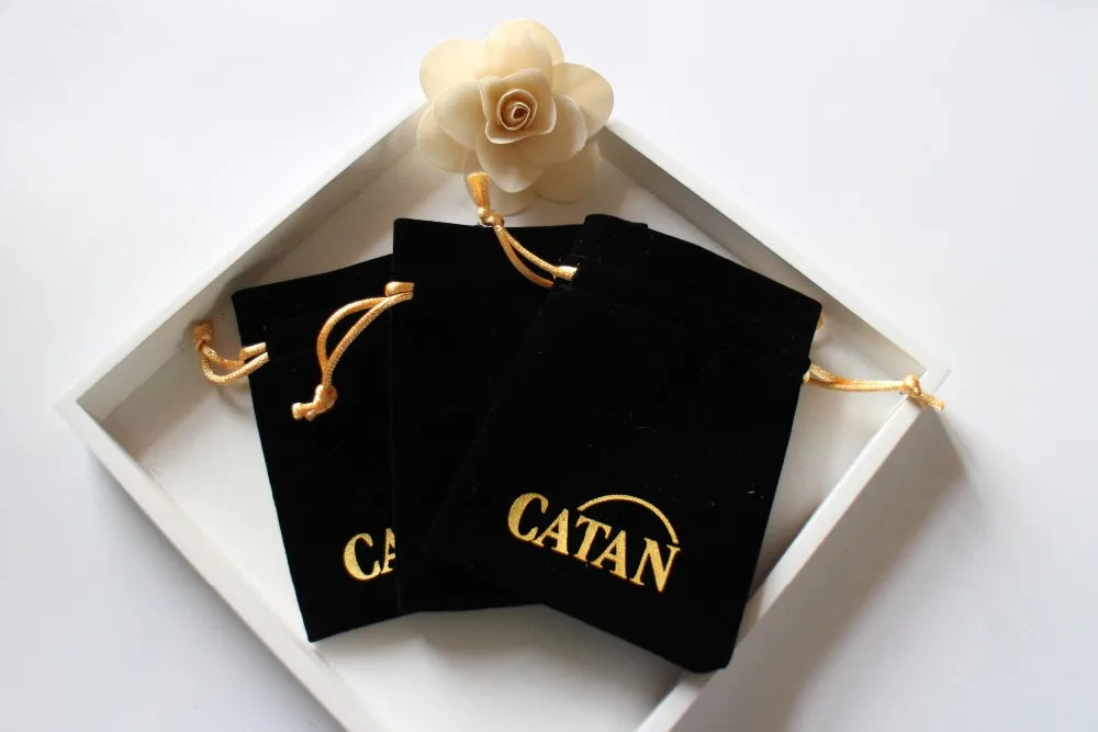 Черный Бархатный Чехол индивидуальный Золотой логотип бархатный чехол для