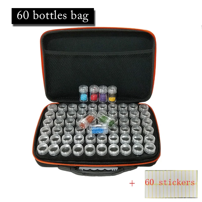60 бутылок коробка для алмазной живописи Инструмент Контейнер хранения ювелирных