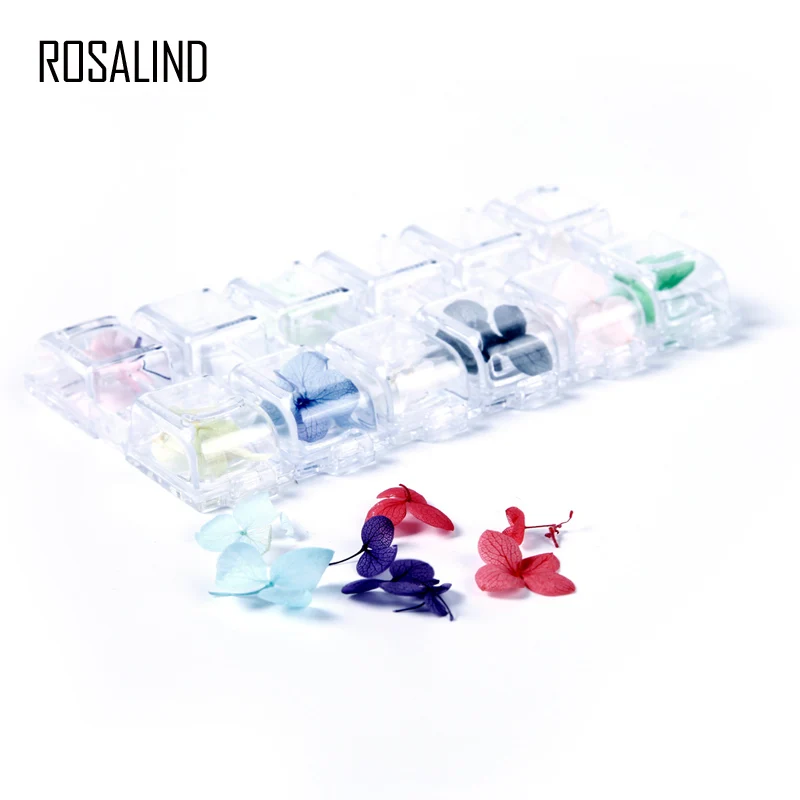 ROSALIND дизайн ногтей природа сухие цветы набор 12 видов цветов/коробка гель лак