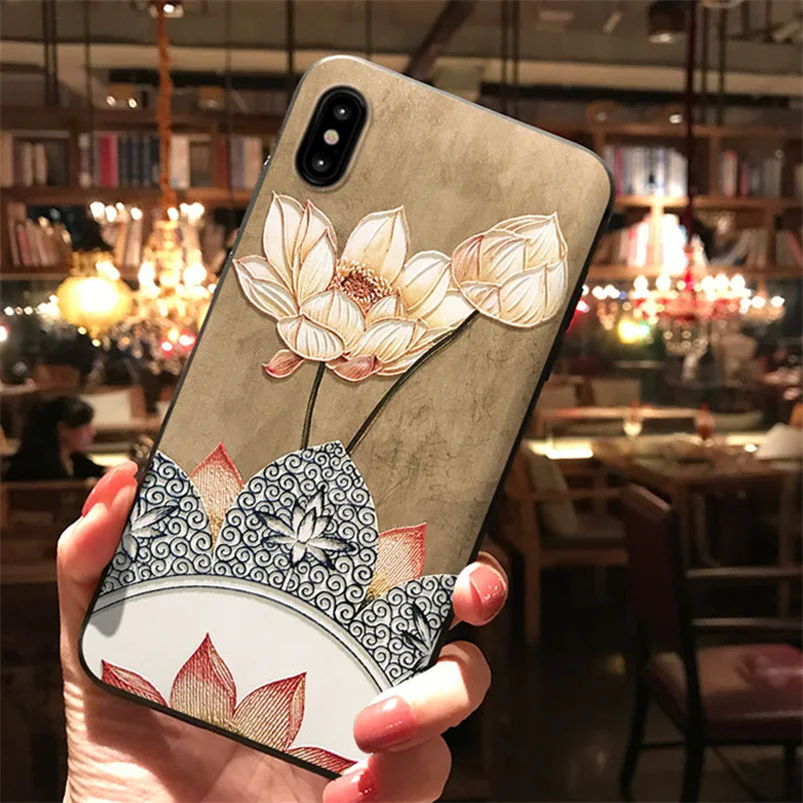 qhc2hh 3D с тиснением и изображением цветка Fundas для samsung Galaxy S8 S9 S10 плюс S10E S6 S7 край M10 M20 M30 A10 A20 A20E A30 A40 A50 A60 A70 ТПУ чехол - Цвет: qhc2hh