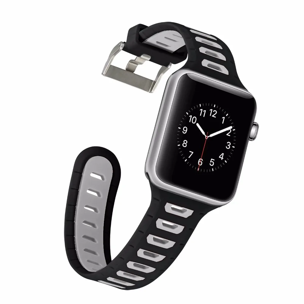 Suntaiho спортивный силиконовый ремешок для apple watch 42 мм 38 версия мобильного часо Series1