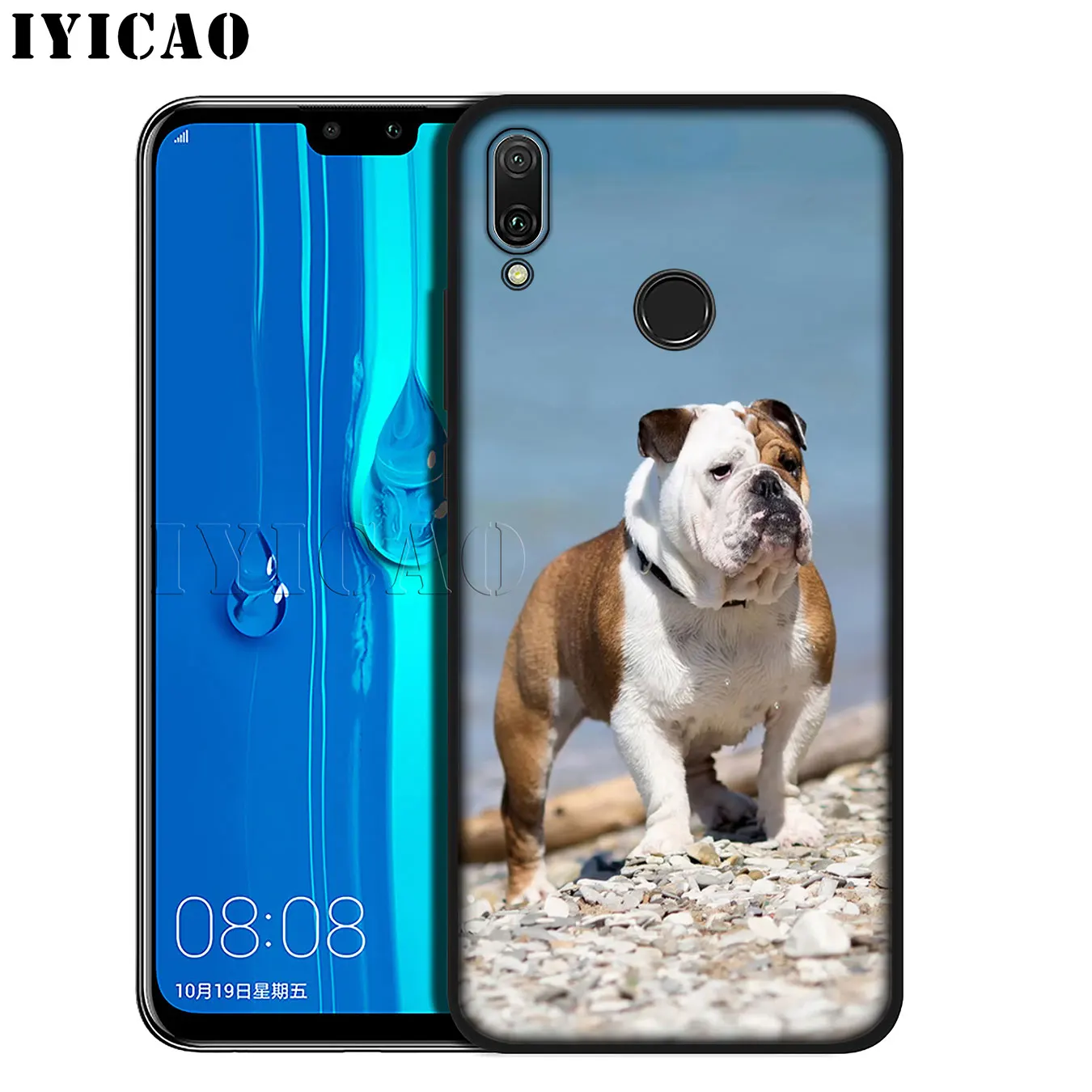 IYICAO Cute dog english bulldog Soft Silicone Phone Case for Huawei Mate 30 20 10 Pro Nova 5I 5T 5 4 4E 3i 3 2i Lite Smart |