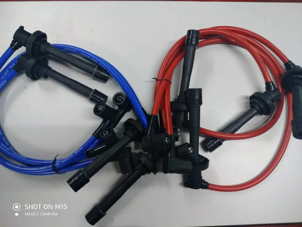 Гоночный Провод Свечи зажигания 10,2 мм для 1988-2000 SOHC HONDA CIVIC D15/D16 синий/красный