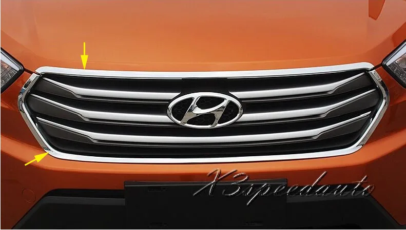 Для hyundai IX25 Creta-17 решетка решетки накладка 2 шт. хромированный автомобиль-Стайлинг