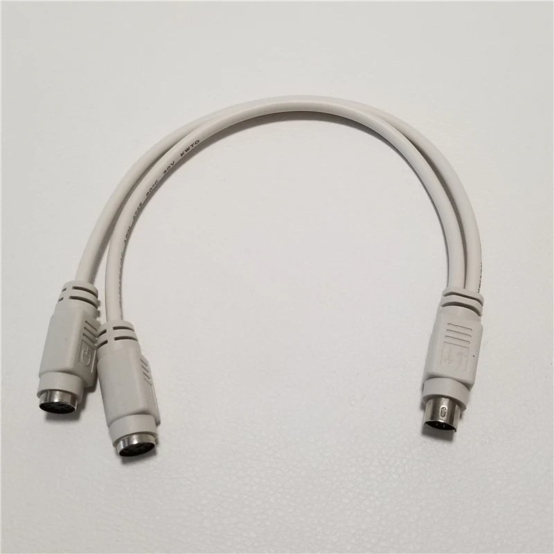Wholesale Sales--100pcs/lot Motherboard PS2 PS/2 1 TO 2 Splitter Adapter Cable for Mouse Keyboard IC Card Reader Laser Scanner |