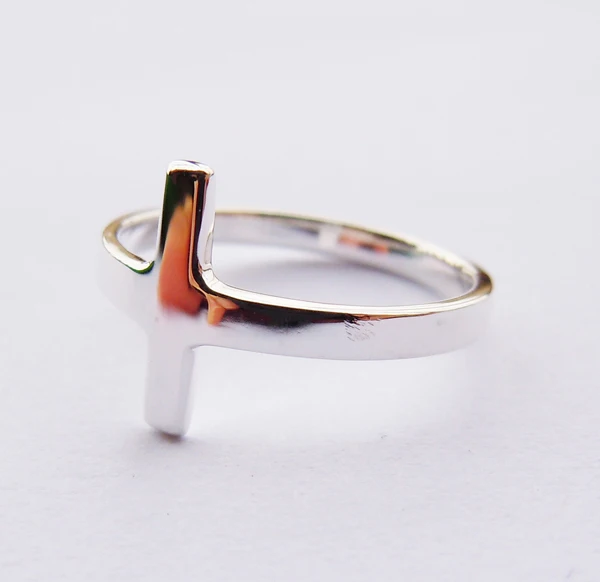 Твердые 925 пробы Серебряное кольцо с крестом|sterling silver cross rings|cross ringsilver ring |