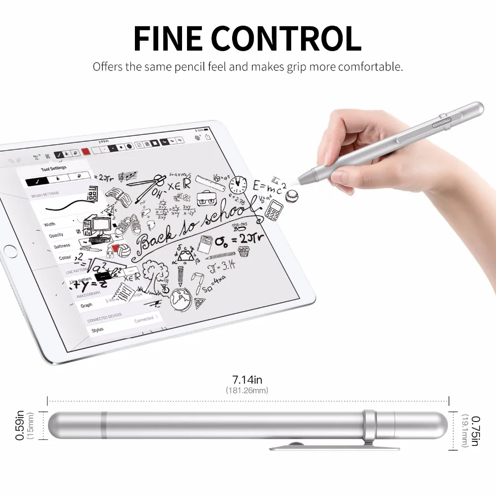 Алюминиевый Чехол для карандашей MoKo, совместимый с Apple Pencil, Встроенный зажим, магнитный наконечник, держатель крышки подходит для Apple iPad Pro Pencil