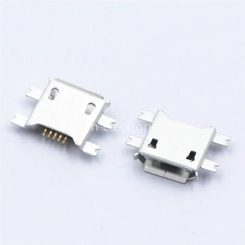 

10pcs 5pin Female Micro USB Connector SMD 4 Fixed feet Widely used in tablet phones and PDA