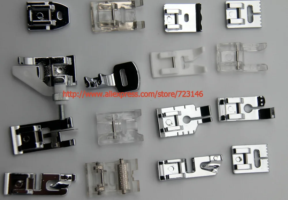 16 шт. многофункциональный набор прижимной лапки для домашних швейных машин