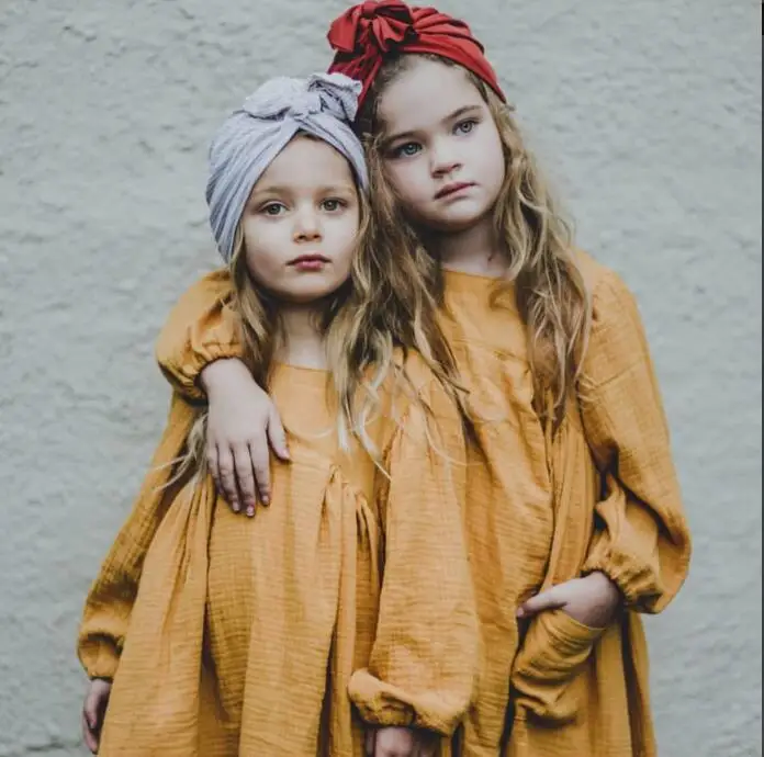 2018 Ins European&ampAmerica Autumn Girl Dress Toddler Kids Casual Linen Princess Clothes | Детская одежда и обувь