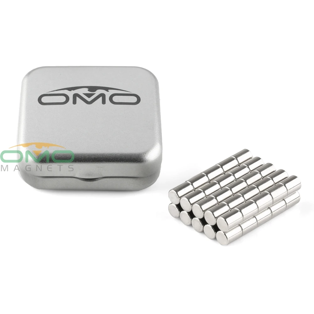 OMO Magnetics 50 шт. N35 диаметр 6 мм x 8 толстый диск редкоземельные неодимовые магниты