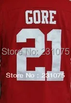 Free Shipping #21 Frank Gore men's American Football Jersey Embroidery and Sewing Logos Size S--XXL Accept Mix Order | Спорт и
