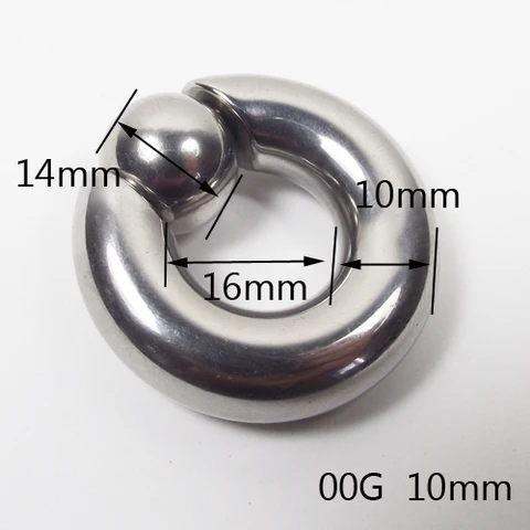 Кольца SaYao из нержавеющей стали с большим пружинным шариком, кольца для пирсинга бровей и сосков, кольца для пирсинга носа, ювелирные изделия для тела