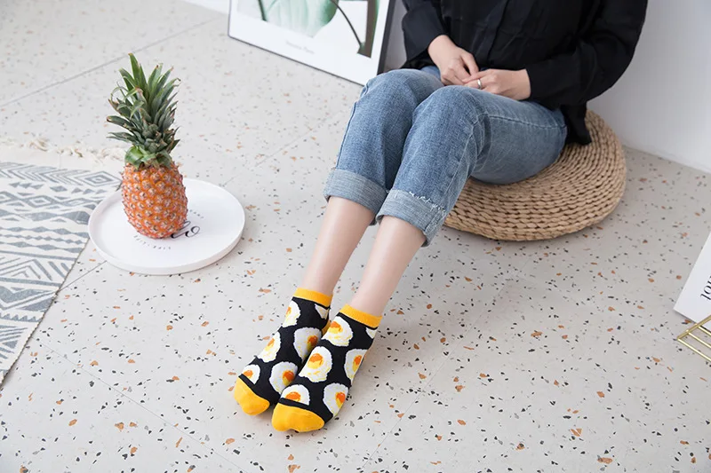 PEONFLY Happy Socks женские трендовые весенне-летние хлопковые носки-башмачки носки милые забавные женские носки