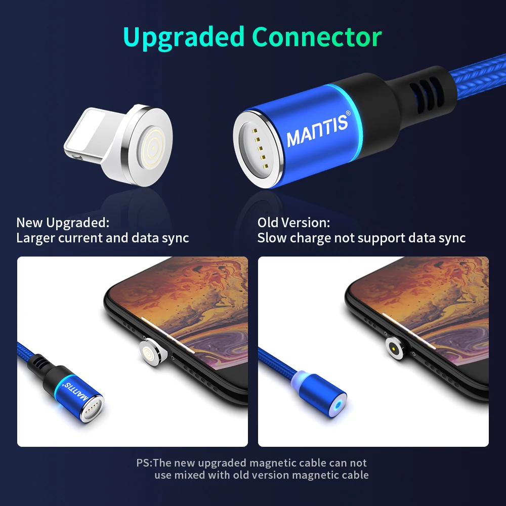 MANTIS 3A Magnetic Charging Micro Usb Cable For Samsung S7 Fast Cord Huawei Xiaomi Redmi 4X Note 4 5 | Мобильные телефоны и