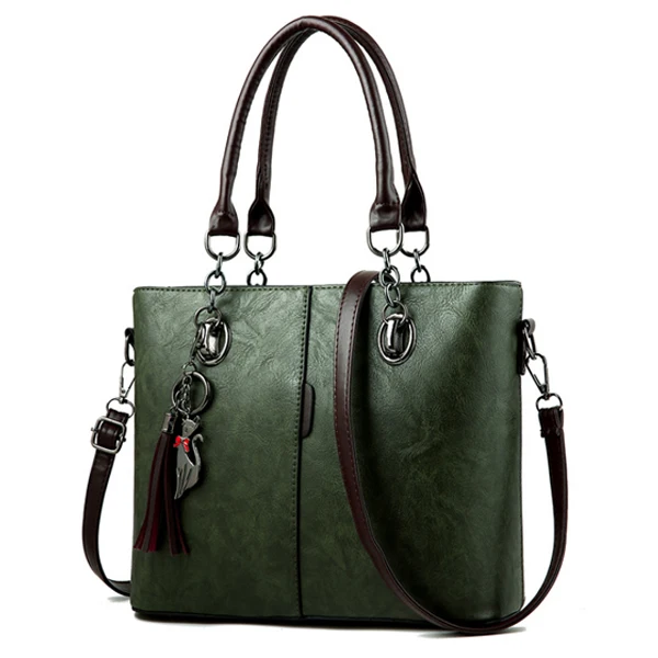 HJPHOEBAG, Модные женские Сумки из искусственной кожи, женские сумки-мессенджеры, сумки с кисточками, дизайнерские сумки через плечо YC208 - Цвет: Green