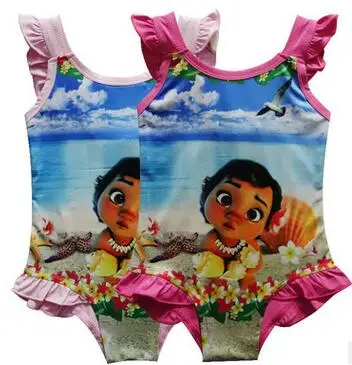 2019 г. летняя одежда Купальник для девочек Moana Vaiana бикини цельная плавания с