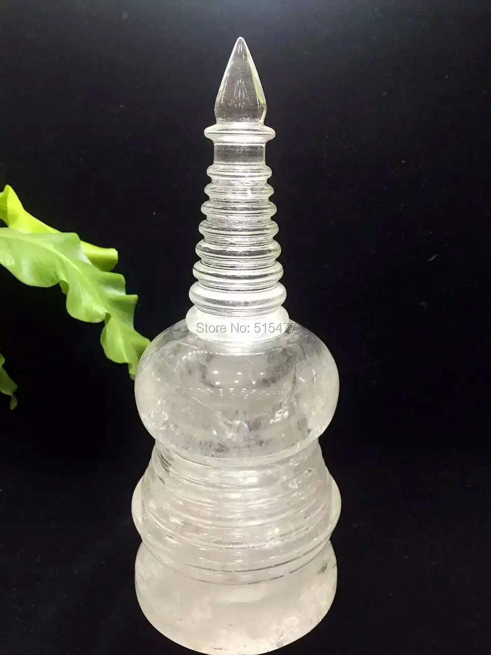 

1610g Natural white crystal sarira tower Buddhist supplies 223*90mm